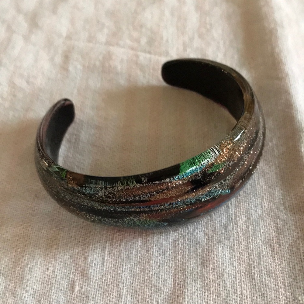 Hand made murano glass cuff bracelet 💕